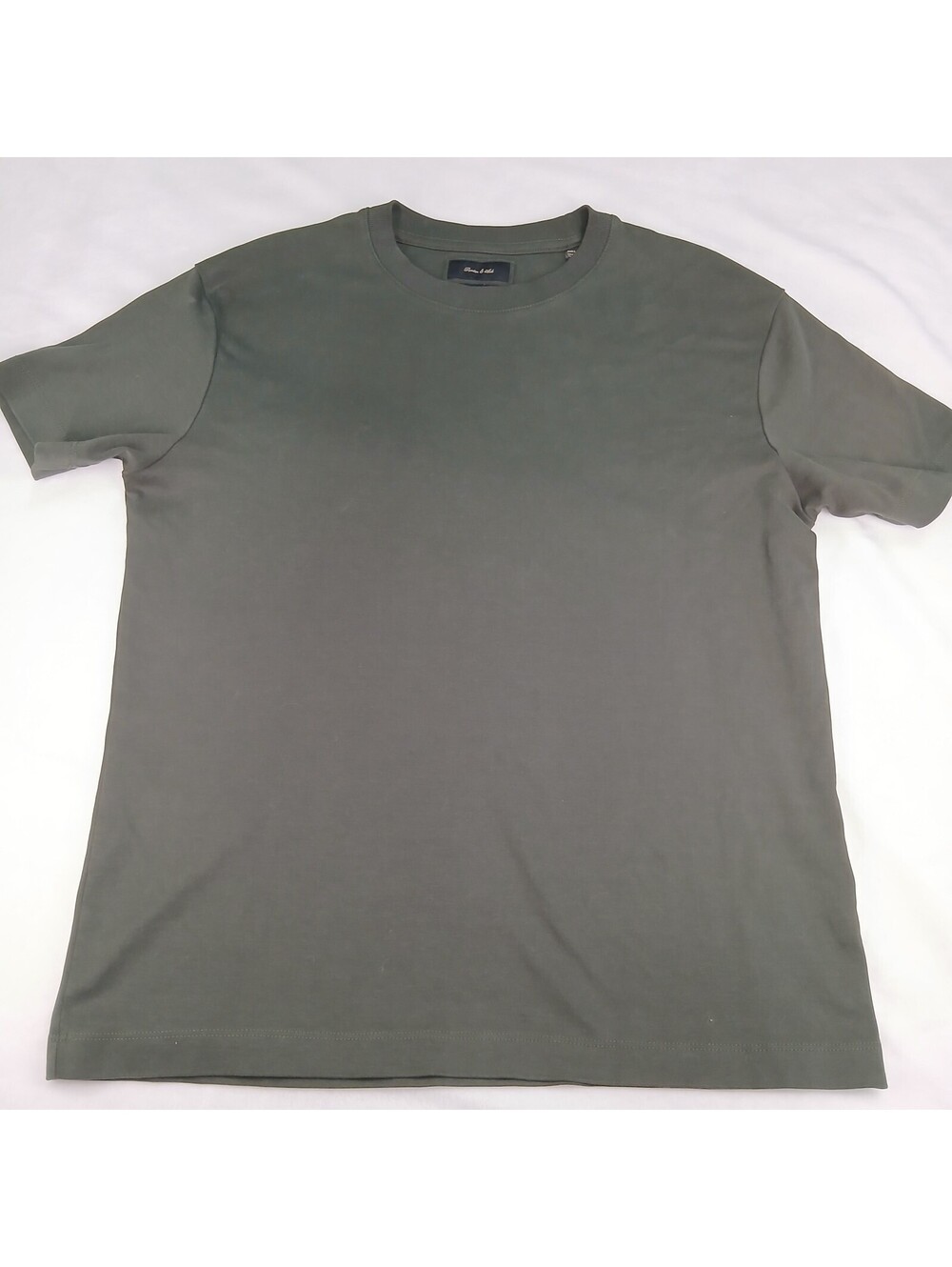 Porter & Ash Men's T-Shirt Size L Comfort Fit Dark Olive Green Crew Neck